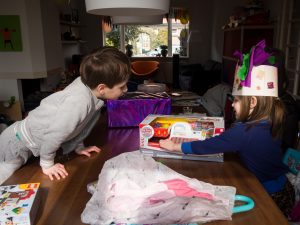 We vieren Hannah's vierde verjaardag.