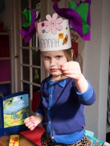 We vieren Hannah's vierde verjaardag.