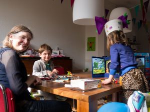 We vieren Hannah's vierde verjaardag.