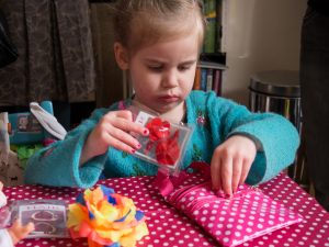 We vieren Hannah's vierde verjaardag.