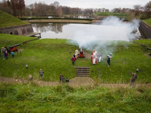 Op bezoek in het Vestingmuseum in Naarden. Sinterklaas logeert e