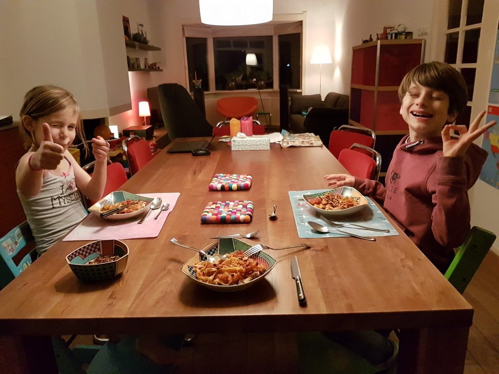 Pasta eten!
